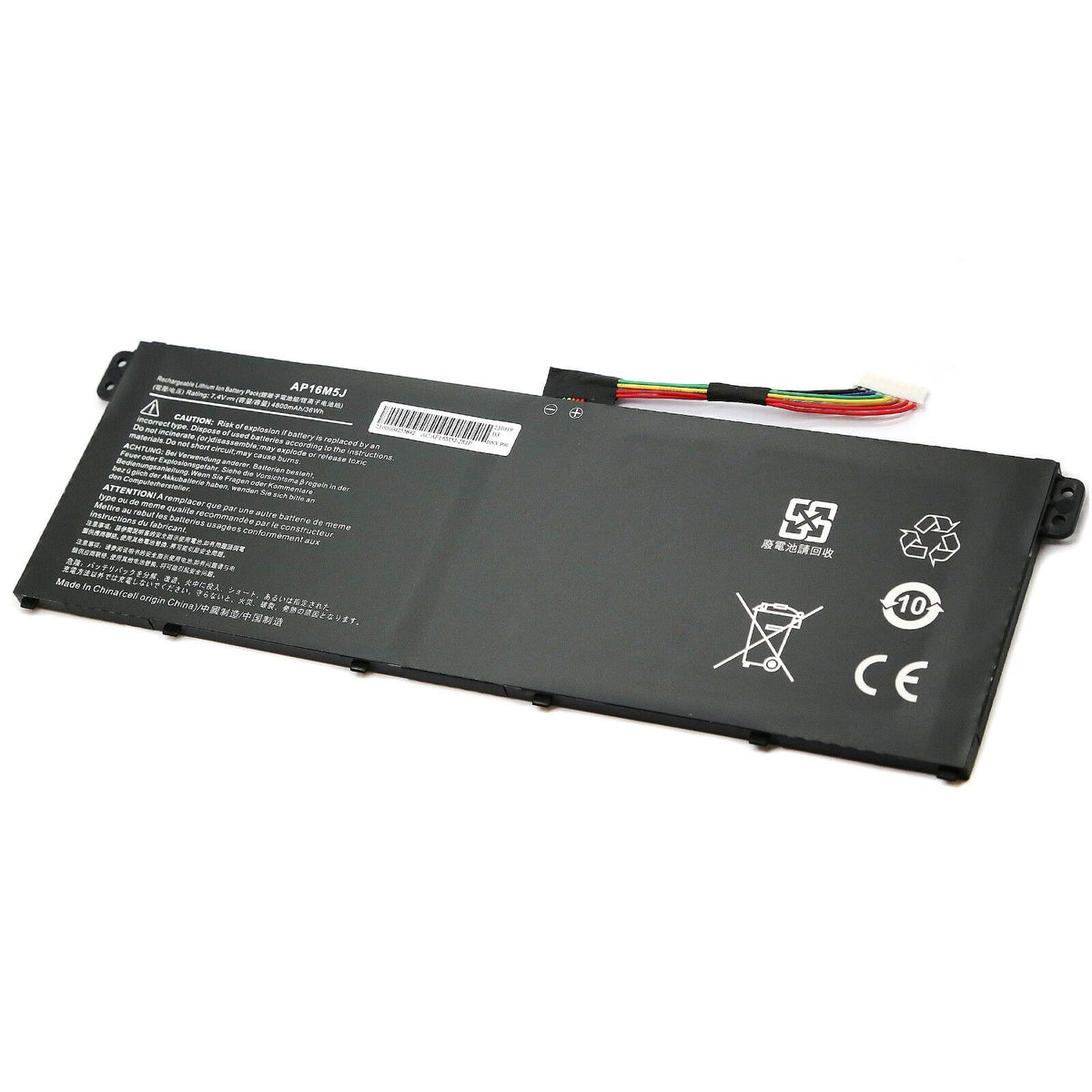 BATTERIE POUR PC PORTABLE ACER ASPIRE 1 A114-31 - ASPIRE 3 A314-31 / A315-51 - ASPIRE 5 A515-51 - ES1-523 - AP16M5J - 7.4V 4800mAh