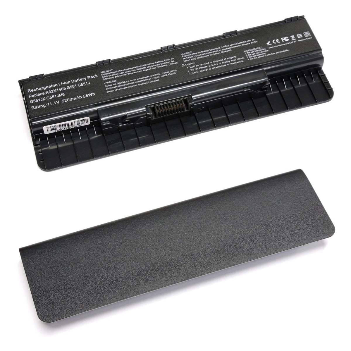 BATTERIE POUR PC PORTABLE ASUS G551 / G771 / N551 / N751 – A32N1405 – 11.1V 5200mAh