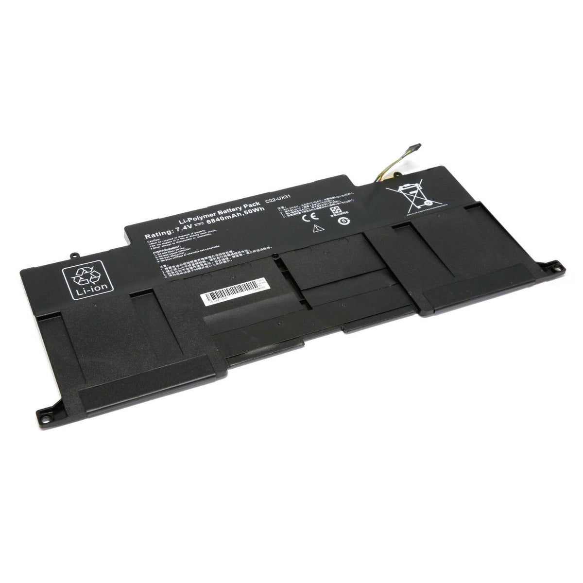 BATTERIE POUR PC PORTABLE ASUS ZENBOOK UX31 / UX31A / UX31E - C22-UX31 / C23-UX31 - 7.4V 6840mAh