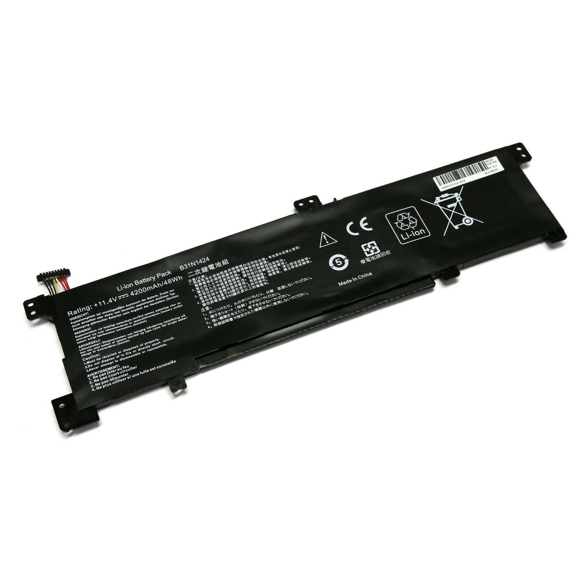 BATTERIE POUR PC PORTABLE ASUS K401LB / K401U / K401UB / K401UQ - B31N1424 / B31BN91 - 11.4V 4200mAh-1