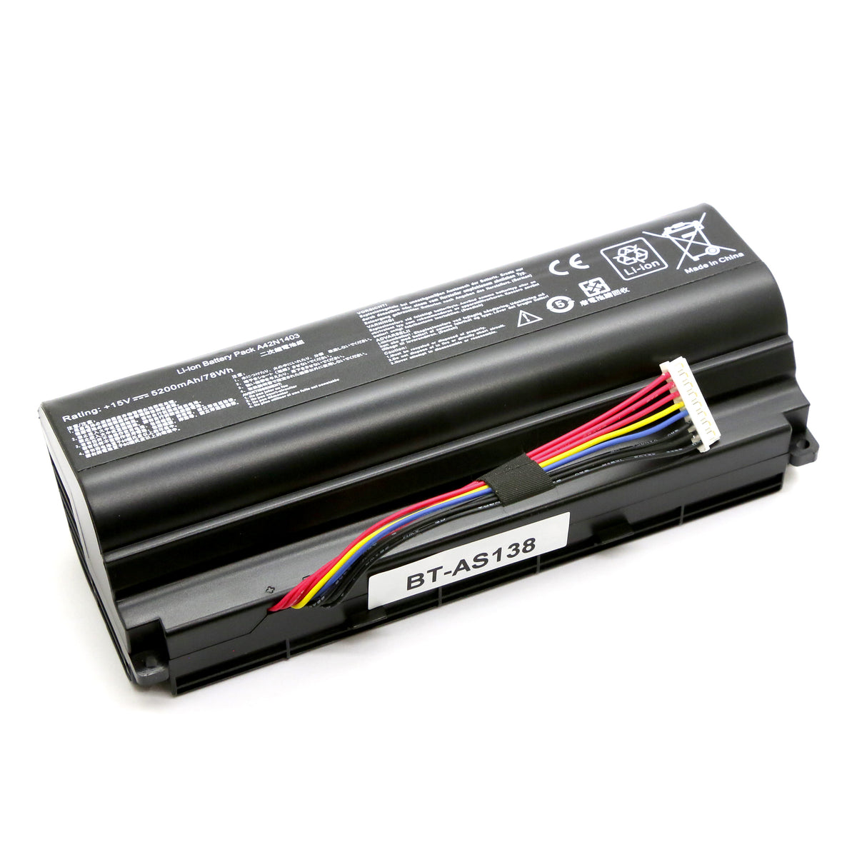 BATTERIE POUR PC PORTABLE ASUS ROG GFX71 / GFX71J / GFX71JM / GFX71JT / GFX71JY - A42N1403 - 15V 5200mAh-1