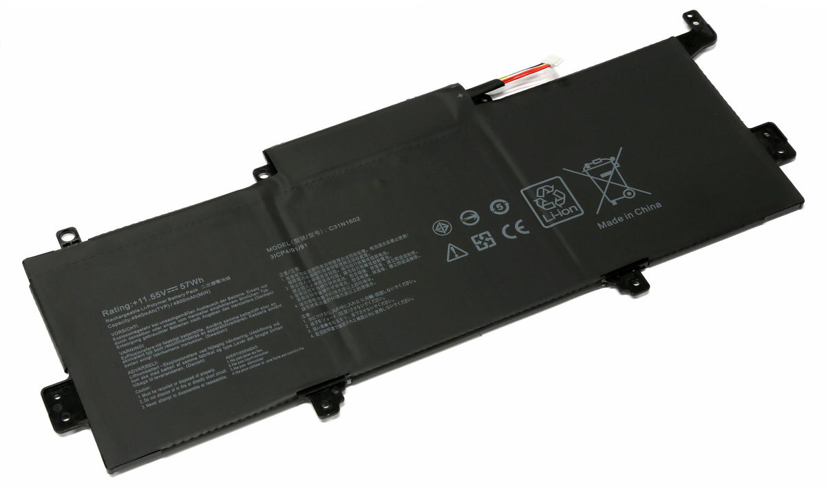 BATTERIE POUR PC PORTABLE ASUS ZENBOOK UX330UAK / UX330UA - C31N1602 - 11.55V 4800mAh