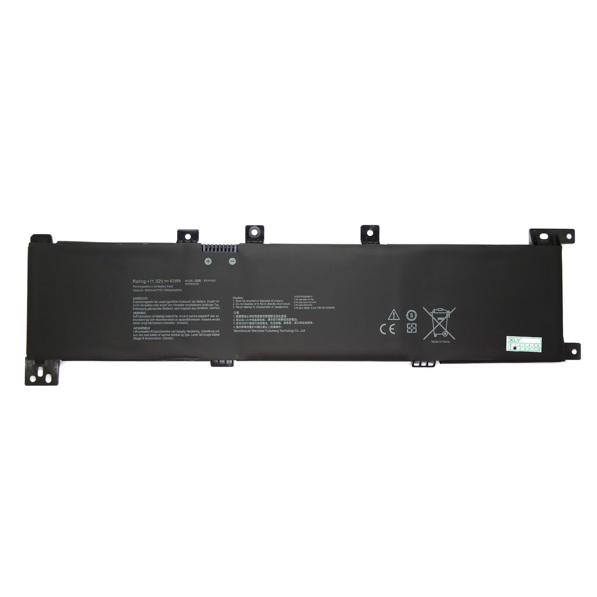 BATTERIE POUR PC PORTABLE ASUS X705 / X705UB / X705UF / X705UQ / X705UV - B31N1635 - 11.52V 3653mAh