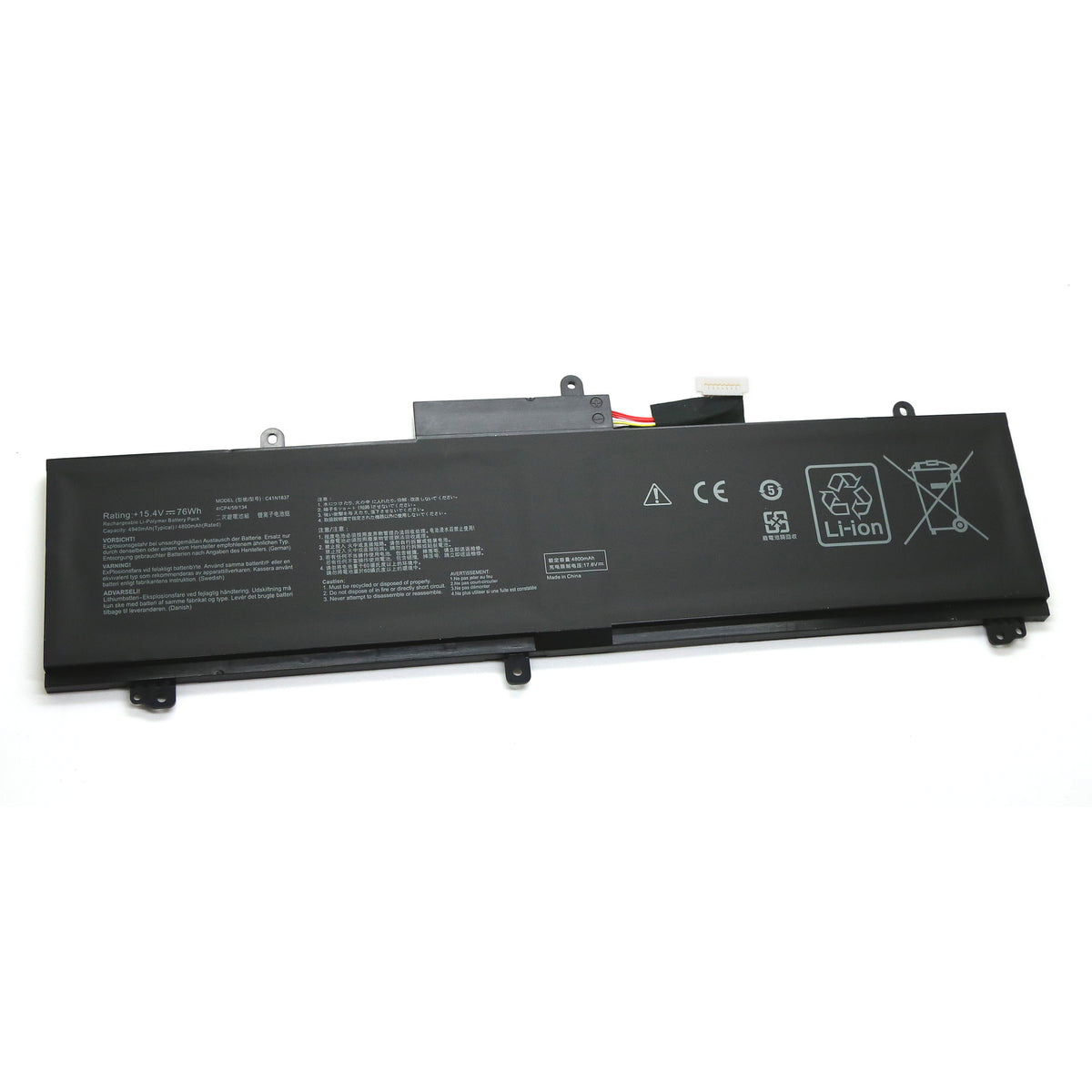 BATTERIE POUR PC PORTABLE ASUS ROG Zephyrus G15 GA502 / M15 GU502G / S15 GX502 - C41N1837 - 15.4V 4800mAh-1