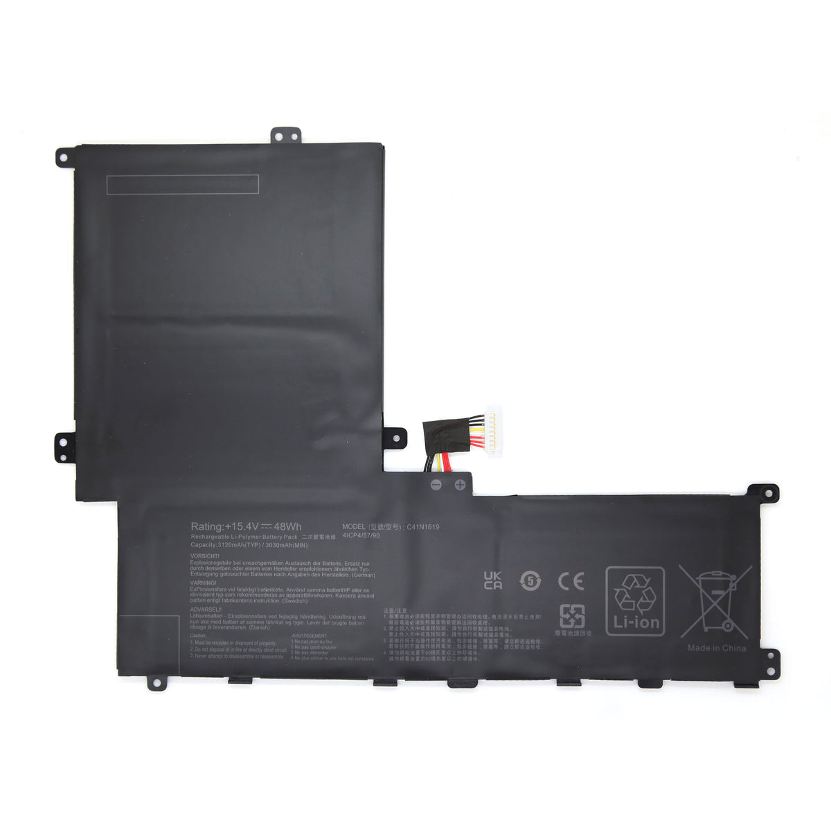 BATTERIE POUR PC PORTABLE ASUS B9440 / B9440FA / B9440UA  - C41N1619 - 15.4V 3030mAh