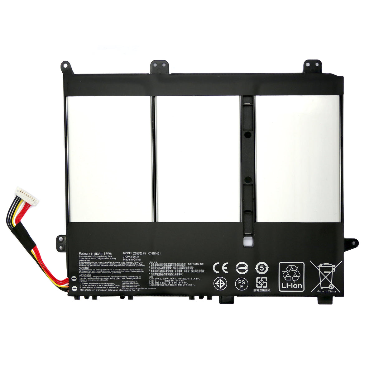 BATTERIE POUR PC PORTABLE ASUS R416SA / R416NA / L403SA / L403NA  - C31N1431 - 11.55V 4800mAh