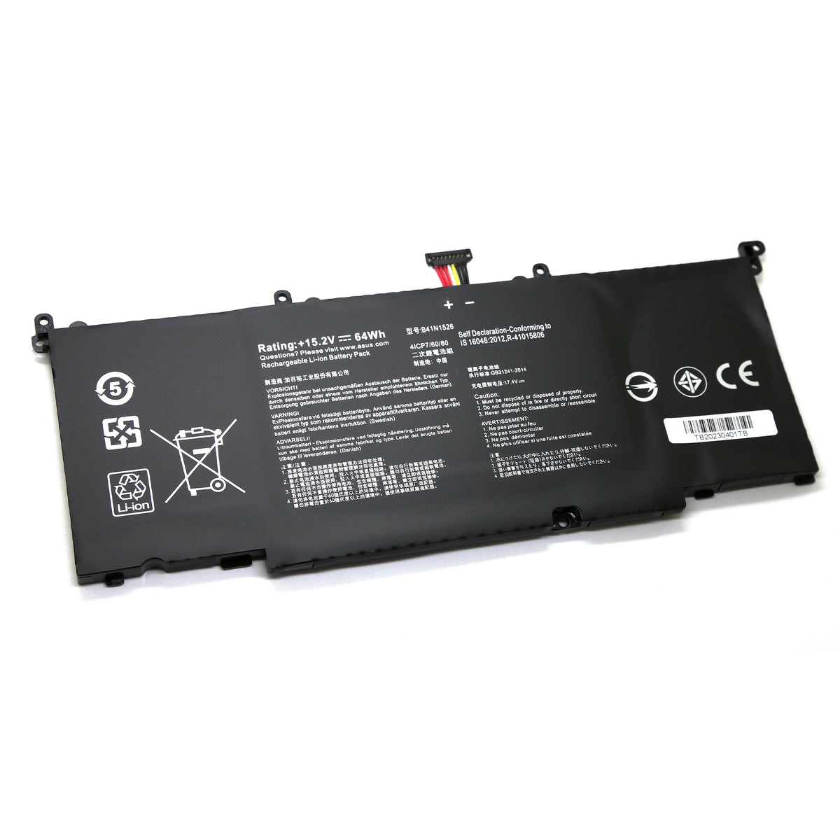 BATTERIE POUR PC PORTABLE ASUS ROG STRIX GL502 / GL502VT / GL502V - B41N1526 - 15.2V 4240mAh