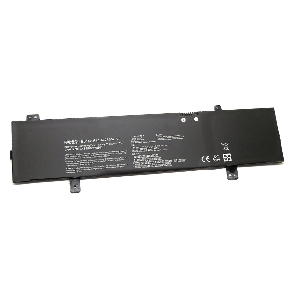 BATTERIE POUR PC PORTABLE ASUS VIVOBOOK 15 X505BA / X505BP / X505ZA - B31N1631 - 11.52V 42Wh