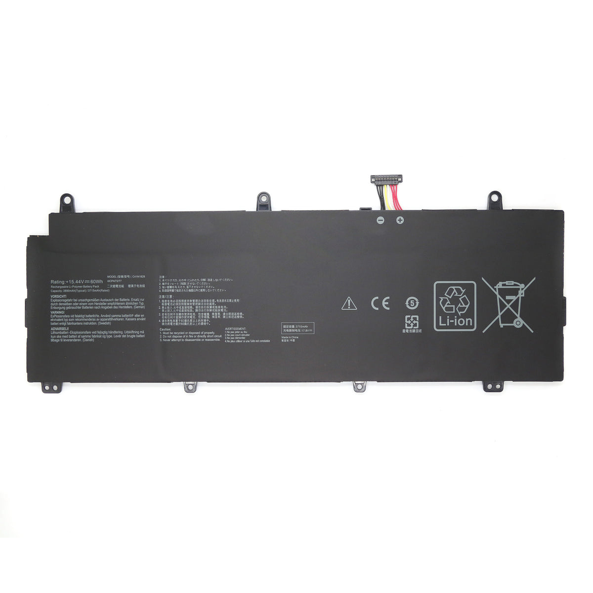 BATTERIE POUR PC PORTABLE ASUS ROG Zephyrus S GX531 / GX531G / GX531GW - C41N1828 - 15.44V 3715mAh