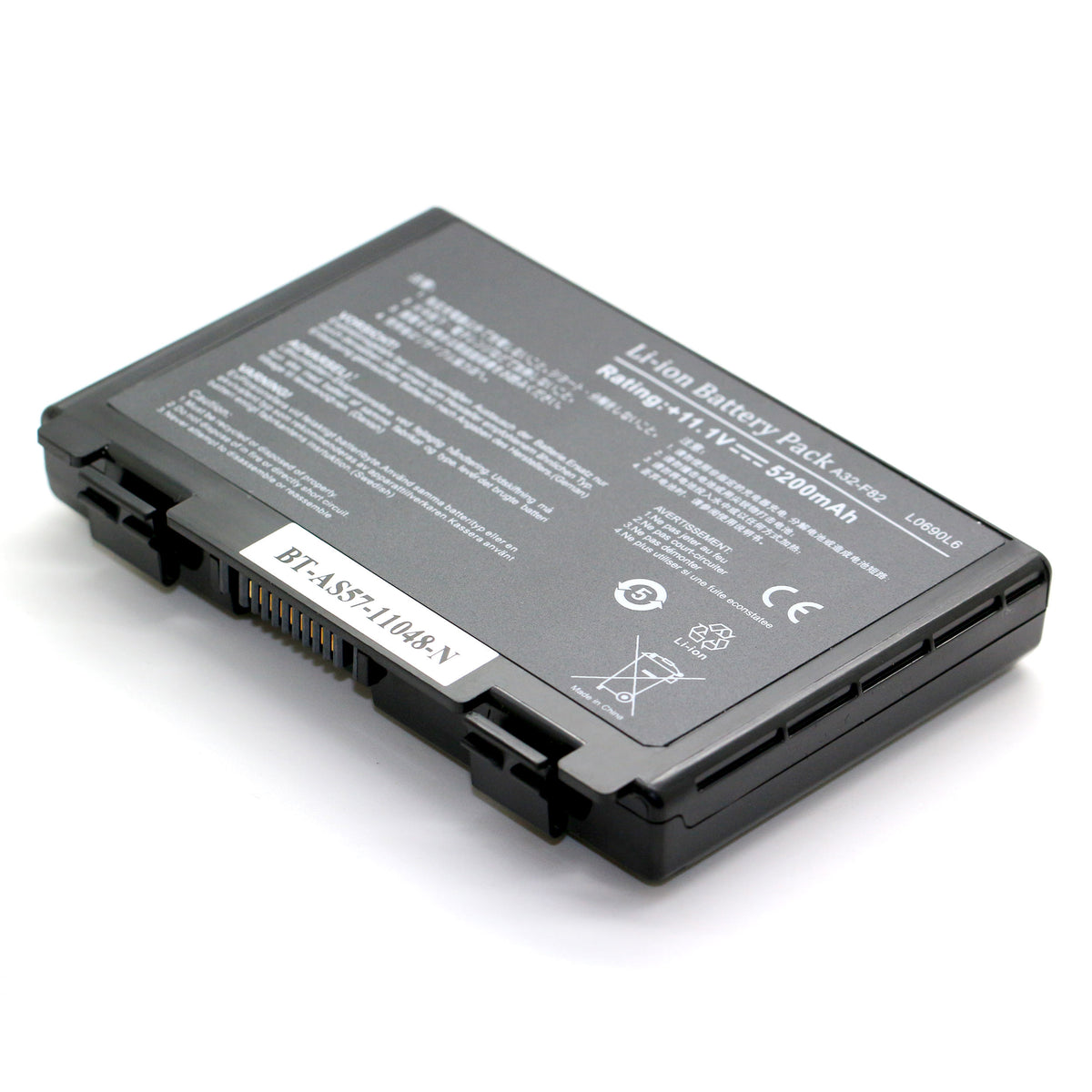 BATTERIE POUR PC PORTABLE ASUS A41 / A41I / A41ID / A41IE / A41IN / F52 / F52A / F52Q - A32-F52 / A32-F82 / AS-K50 / L0690L6 / L0A2016 - 11.1V 5200mAh-1