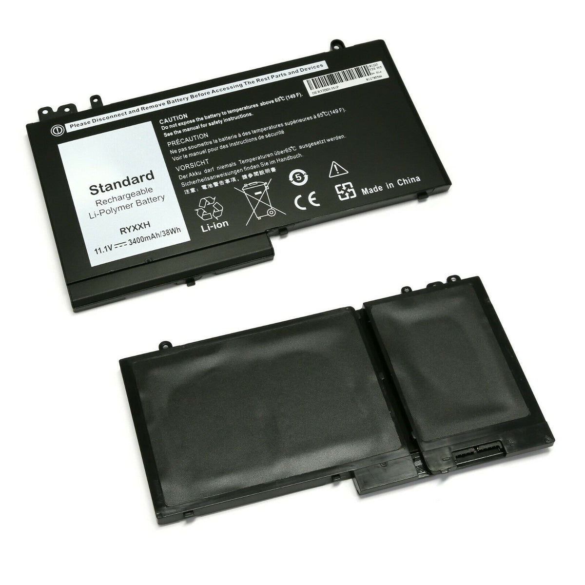 BATTERIE POUR PC PORTABLE DELL LATITUDE 12 5000 / E5250 / E5270 - 0VY9ND / 9P4D2 / R5MD0 / RYXXH / VY9ND - 11.1V 2900mAh