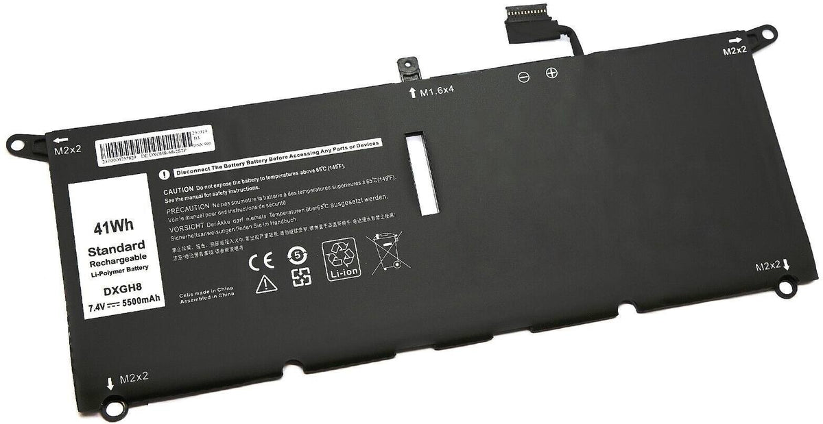 BATTERIE POUR PC PORTABLE DELL XPS 13 7930 / 9380 / 9370 / 7391 / 7390 2-EN-1 / 7490 - DXGH8 - 7.4V 5500mAh-1