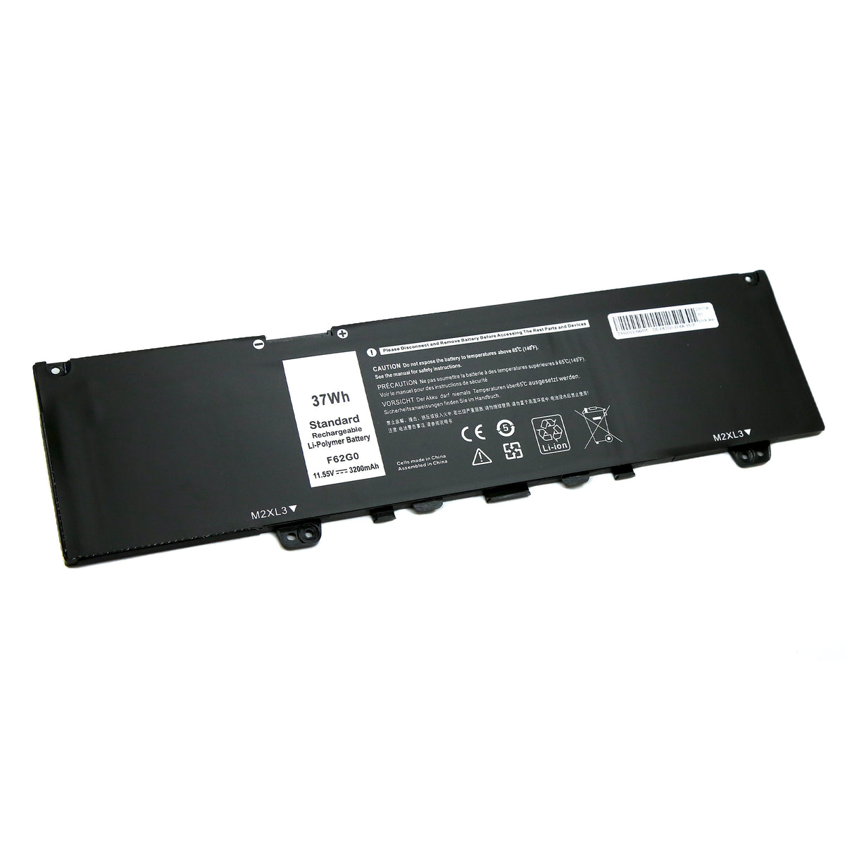 BATTERIE POUR PC PORTABLE DELL INSPIRON 13 5370 / 7370 / 7373 / 7380 / 7386 - F62G0 - 11.55V 3200mAh