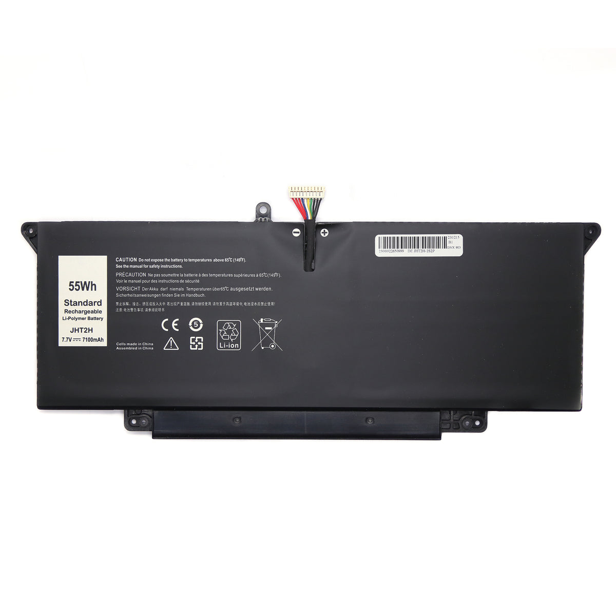 BATTERIE POUR PC PORTABLE DELL LATITUDE 7310  - JHT2H / P34S001 / 0WY9MP / 0HRGYV / 04V5X2 - 7.7V 7100mAh-1