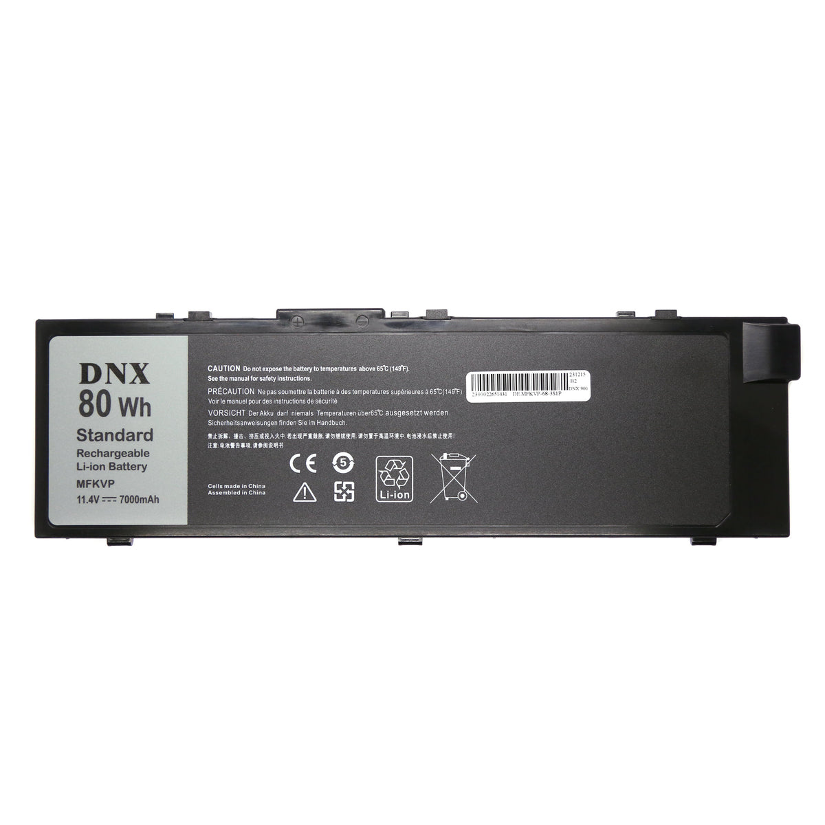 BATTERIE POUR PC PORTABLE DELL PRECISION 17 7720 / 7710 / M7710  - MFKVP - 11.4V 7000mAh-1
