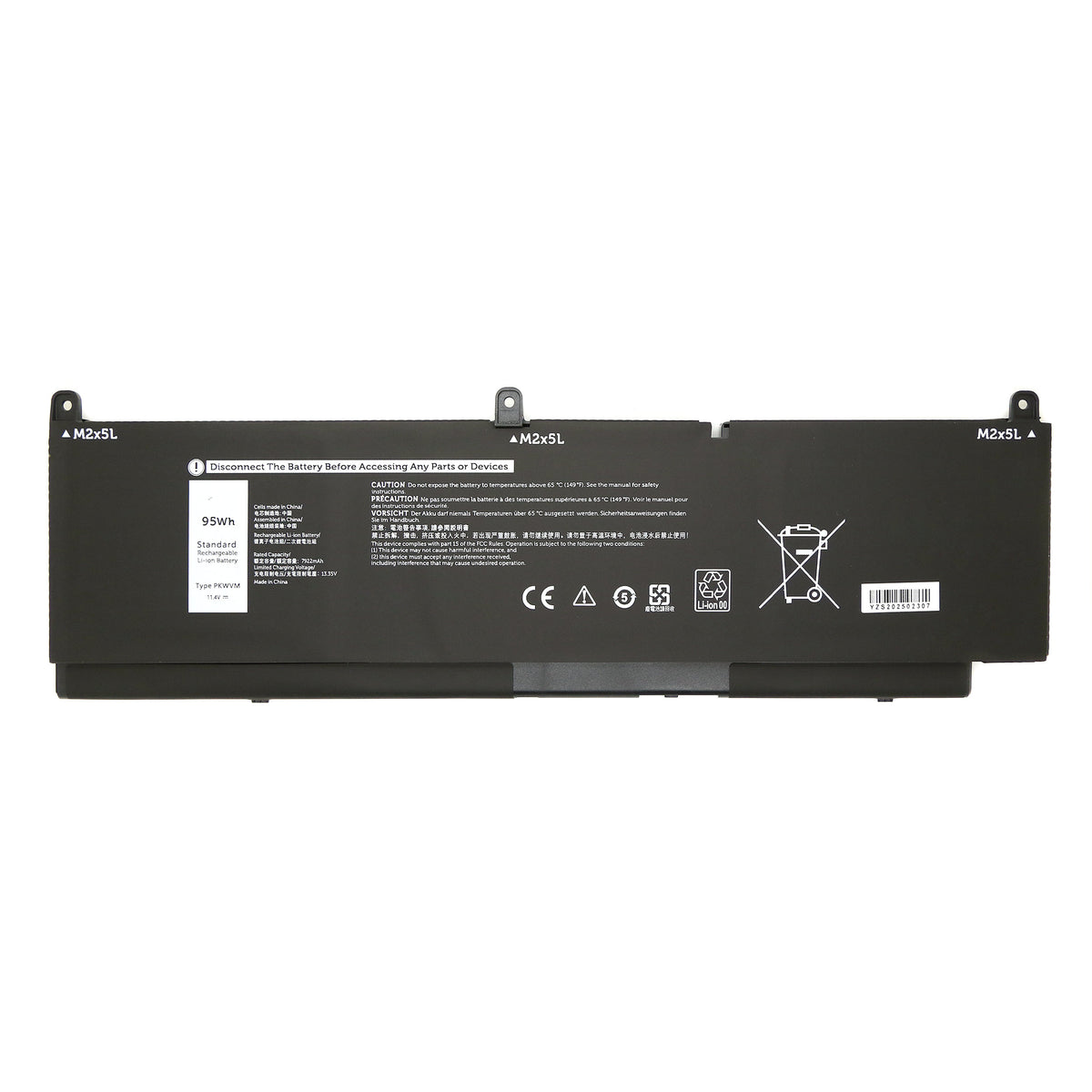 BATTERIE POUR PC PORTABLE DELL PRECISION 7550 / 7560 / 7760 / 7750 - PKWVM - 11.4V 7922mAh-1