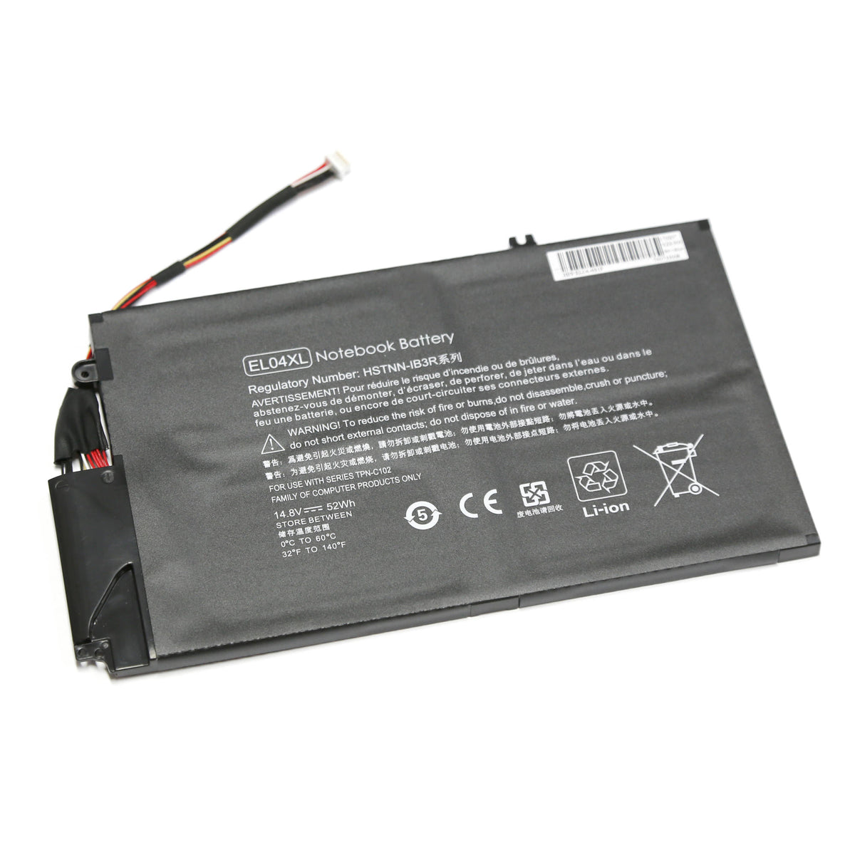 BATTERIE POUR PC PORTABLE HP ENVY 4-1000 / 4-1000EA / 4-1000EN / 4-1000ET / 4-1000SA - EL04 / EL04XL / ELO4XL - 14.8V 52Wh-1