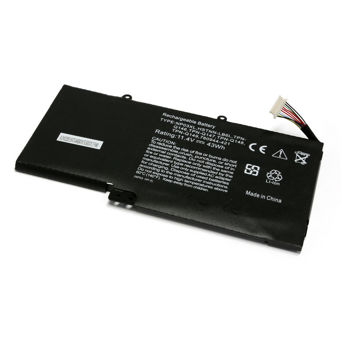 BATTERIE POUR PC PORTABLE HP ENVY X360 15-U / 15T-U CTO - NP03XL - 11.4V 43Wh
