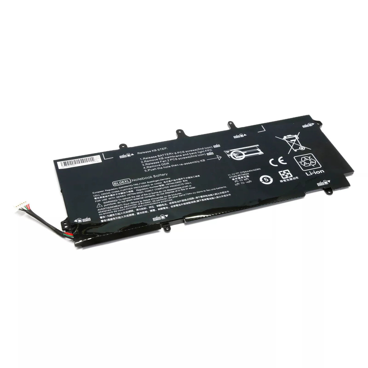 BATTERIE POUR PC PORTABLE HP ELITEBOOK FOLIO 1040 G0 / 1040 G1 / 1040 G2 - BL06XL - 11.1V 3784mAh