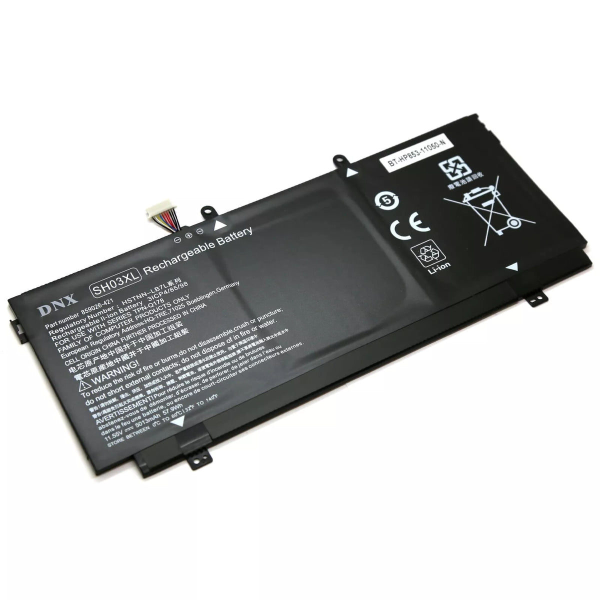 BATTERIE POUR PC PORTABLE HP SPECTRE X360 13-AC000 / 13-AC000NF - SH03XL - 11.55V 5013mAh