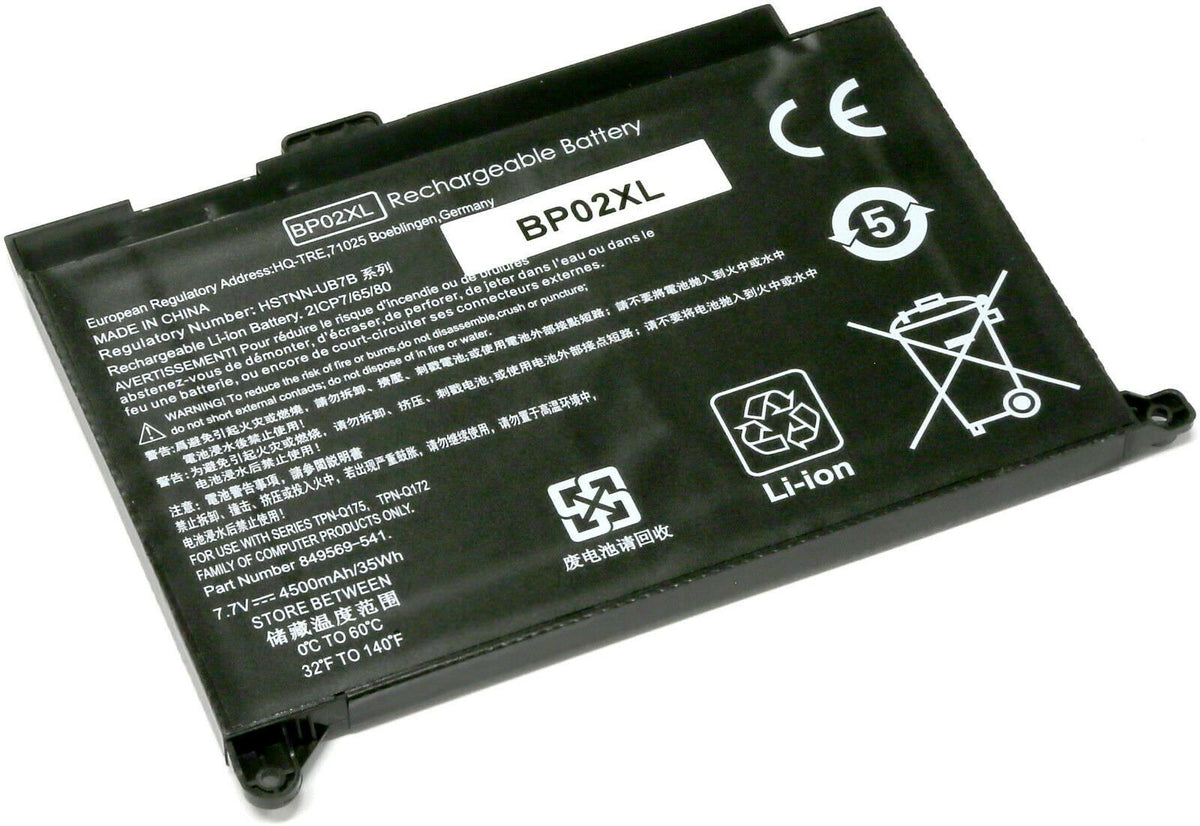 BATTERIE POUR PC PORTABLE HP PAVILION 15-AU000 / 15-AU000NE / 15-AU000NL - BP02XL - 7.7V 4500mAh