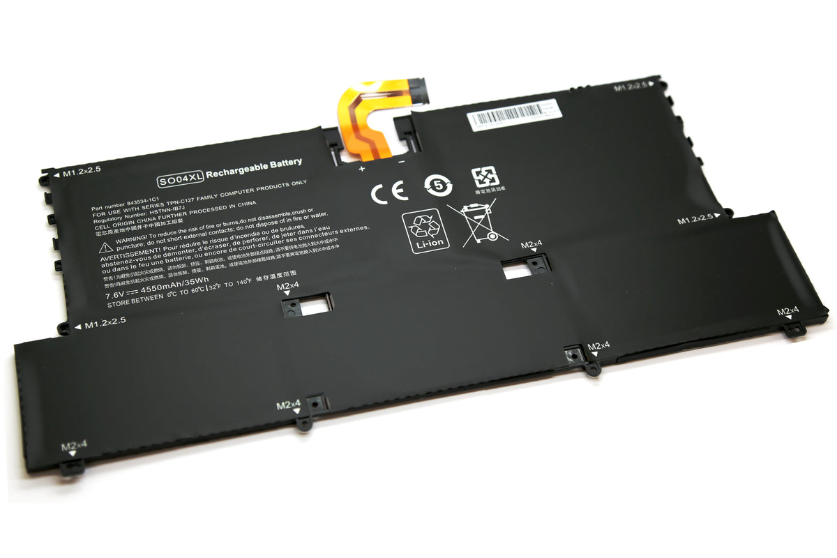 BATTERIE POUR PC PORTABLE HP SPECTRE 13-V000 / 13-V000NA  - SO04XL - 7.6V 4550mAh