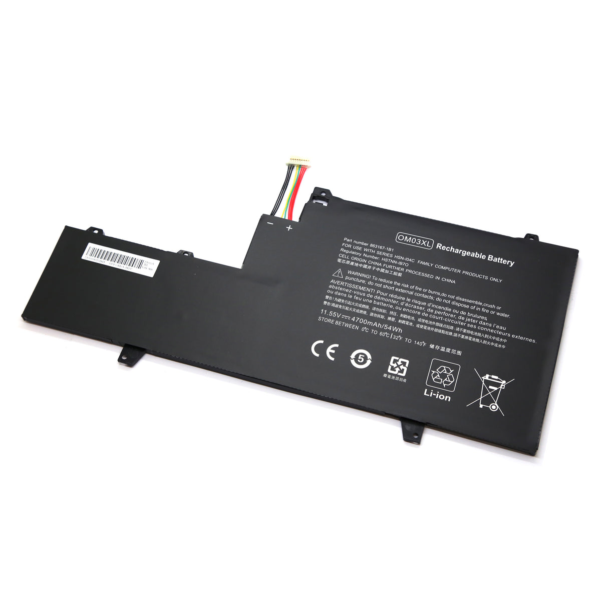 BATTERIE POUR PC PORTABLE HP ELITEBOOK X360 1030 G2 SERIES - OM03XL - 11.55V 4700mAh-1