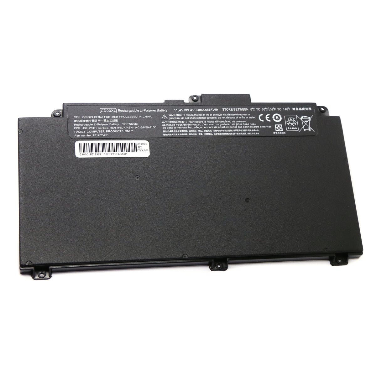BATTERIE POUR PC PORTABLE HP PROBOOK 640 G4 / 645 G4 / 650 G4 / 640 G5 / 650 G5 / 650 G7 - CD03XL - 11.4V 4200mAh-1