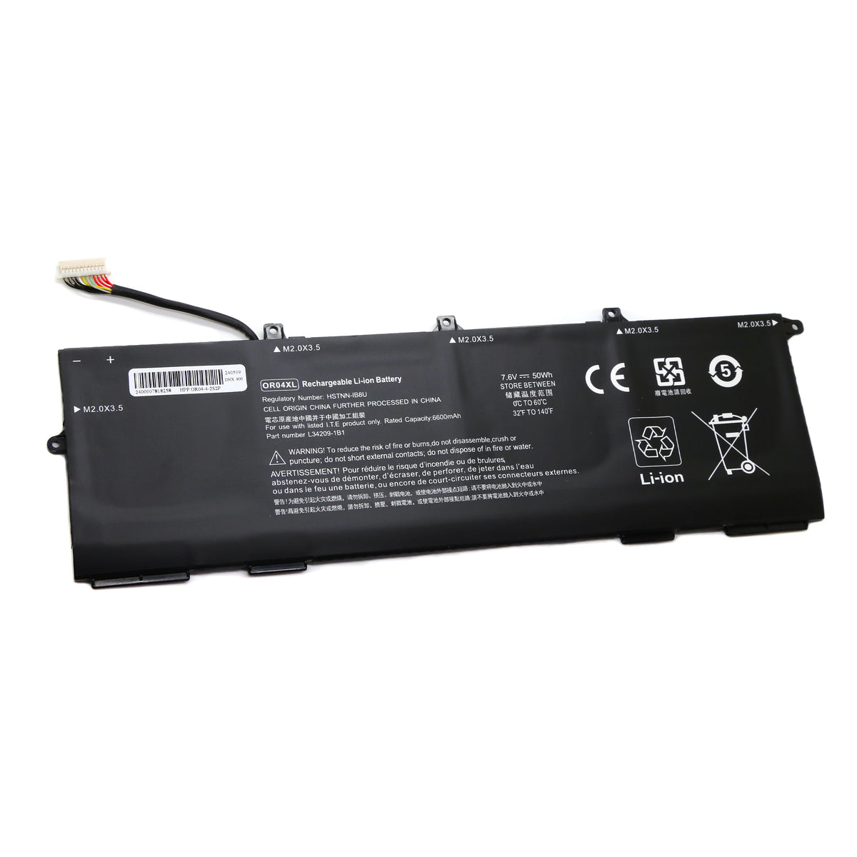BATTERIE POUR PC PORTABLE HP ELITEBOOK X360 830 G5 / 830 G6 SERIES - OR04XL - 7.6V 6600mAh