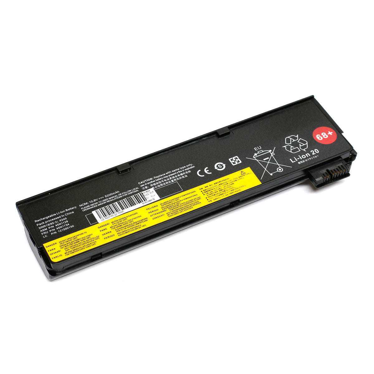 BATTERIE POUR PC PORTABLE LENOVO THINKPAD L450 / L460 / L470 / P50S - 00HW033 / 00HW034 - ﻿10.8V 5200mAh