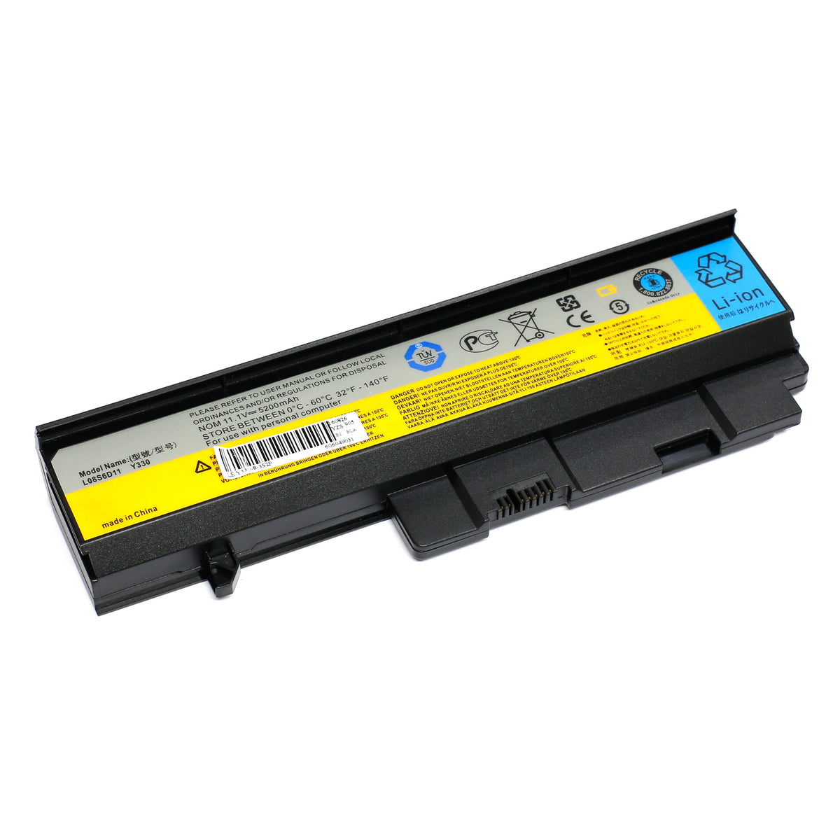 BATTERIE POUR PC PORTABLE LENOVO IDEAPAD Y330 / Y330A / Y330G - L08L6D11 / LO8S6D11 - 11.1V 5200mAh
