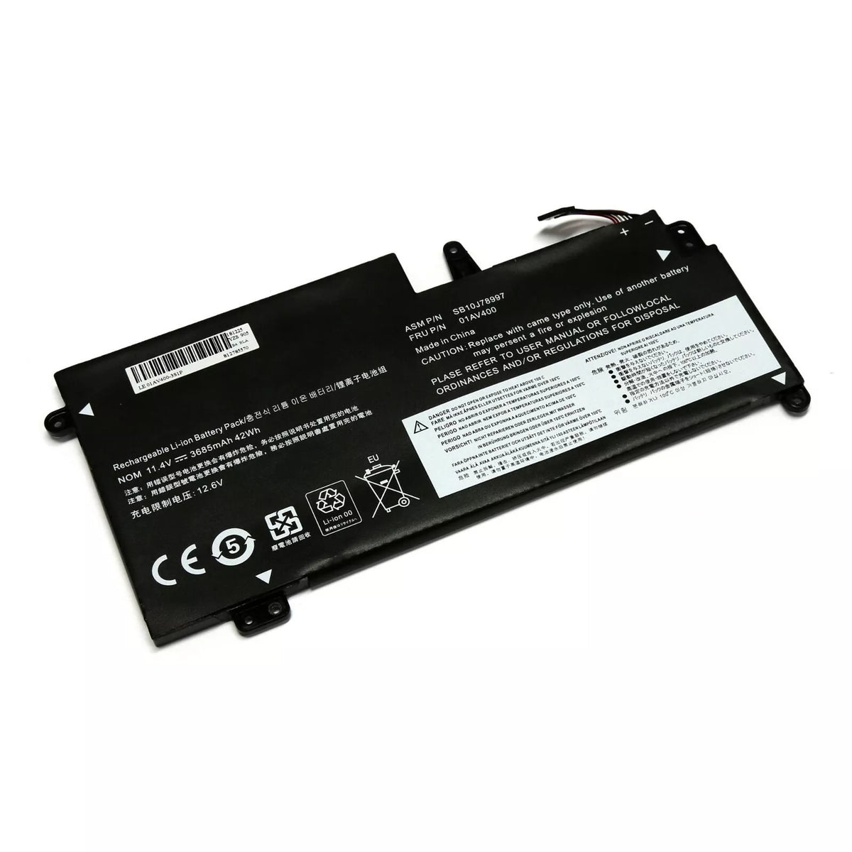 BATTERIE POUR PC PORTABLE LENOVO THINKPAD 13 CHROMEBOOK - 01AV400 / 01AV401 - 11.4V 3685mAh