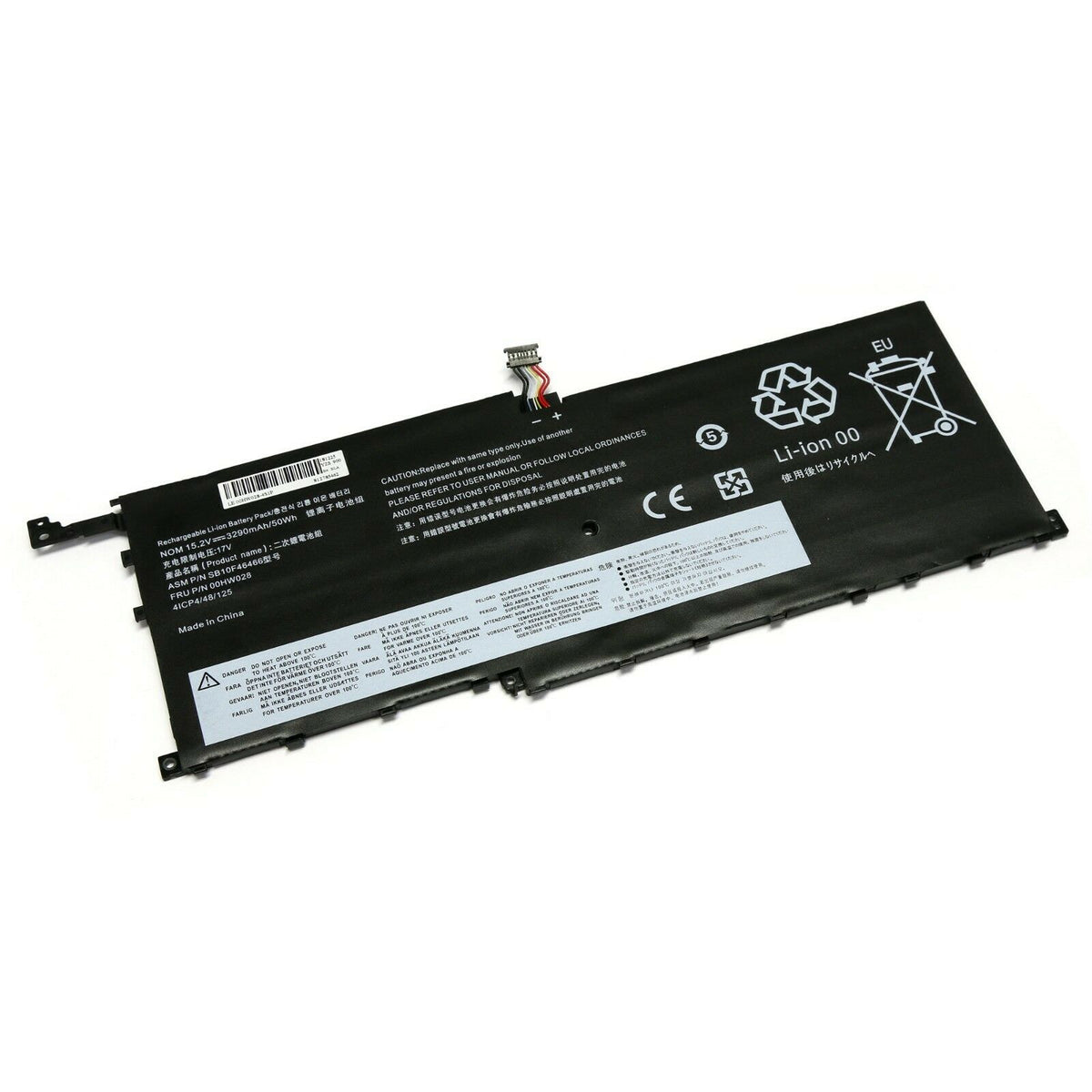 BATTERIE POUR PC PORTABLE LENOVO THINKPAD X1 CARBON 4TH - 00HW028 - 15.2V 3290mAh