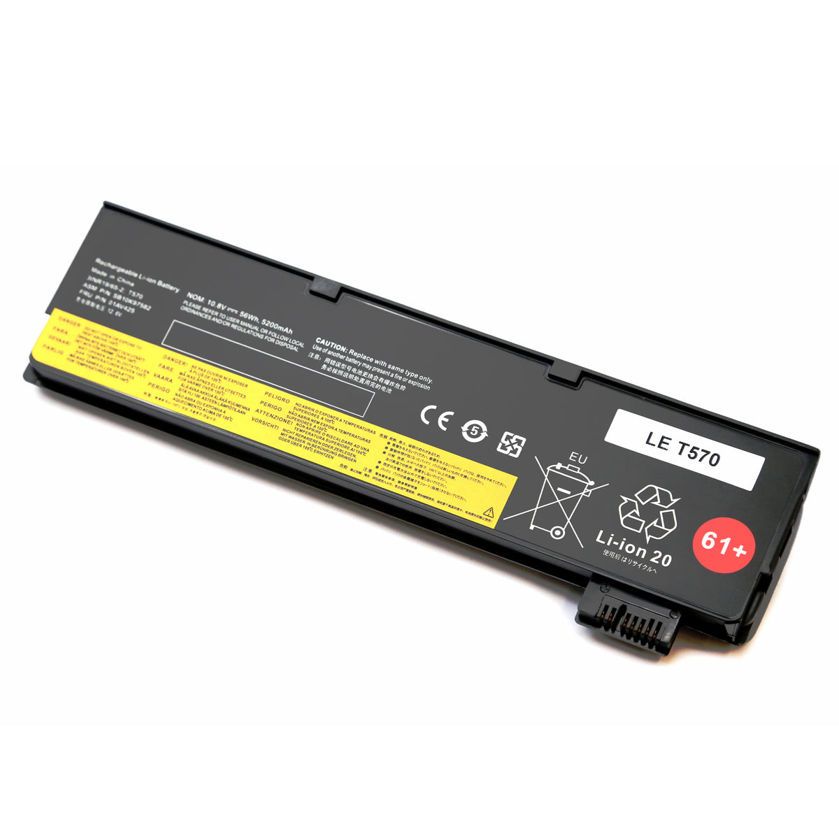 BATTERIE POUR PC PORTABLE LENOVO THINKPAD A475 / A485 / T470 / T480 / T570 / T580 - 01AV425 - 10.8V 5200mAh