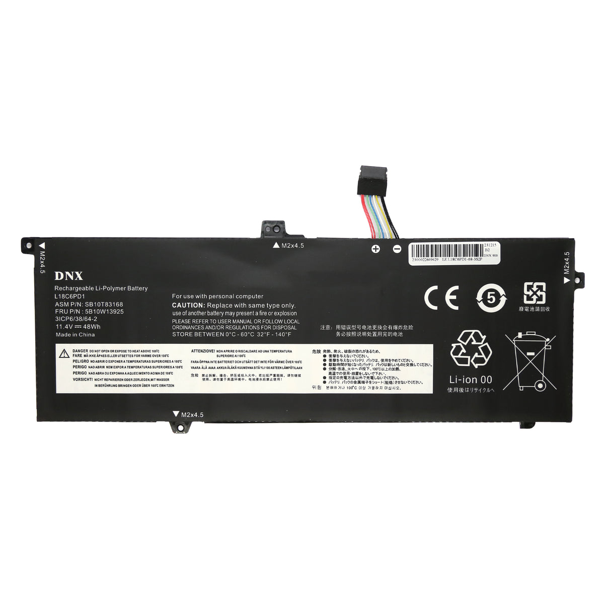BATTERIE POUR PC PORTABLE LENOVO THINKPAD X390 / X395 / X13 - L18C6PD1 / L18D6PD1 - 11.4V 4220mAh-1