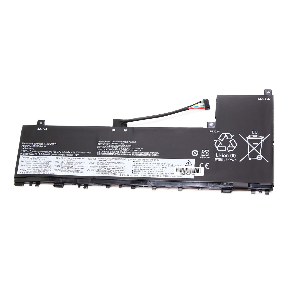 BATTERIE POUR PC PORTABLE LENOVO IDEAPAD 5 PRO-14ACN6 - L20M3PF1 - 11.52V 4905mAh