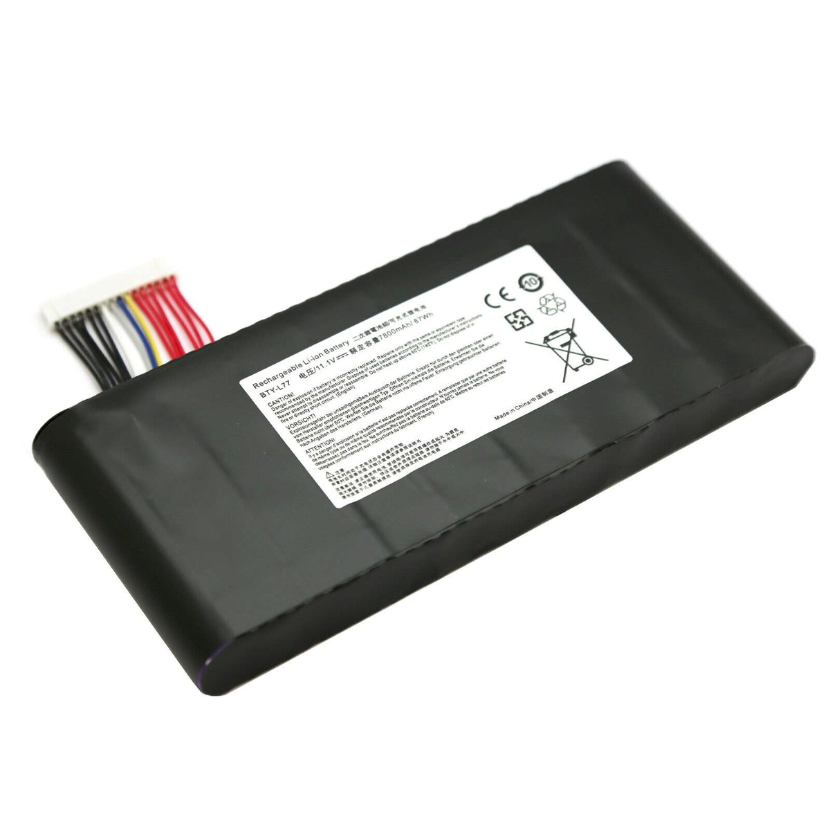 BATTERIE POUR PC PORTABLE MSI GT72 / GT72S / GT80 / GT80S / WT72 - MS-1781 / BTY-L77 - 11.1V 7800mAh
