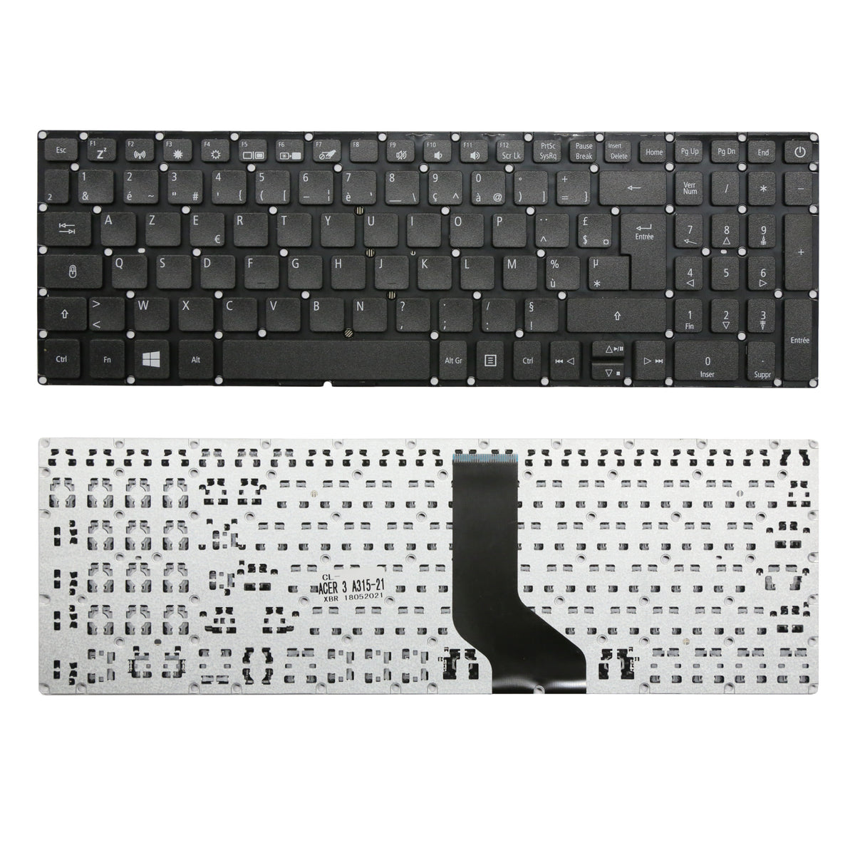 CLAVIER FRANÇAIS AZERTY POUR ACER ASPIRE 3 A315-41 / A315-41G / A315-53 / A315-53G