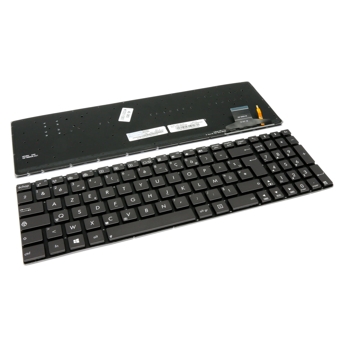 CLAVIER FRANÇAIS AZERTY POUR PC PORTABLE ASUS UX51 / U500 / U500VZ / R501VM / R501DY / N750JA - NSK-UPM0F + rétro