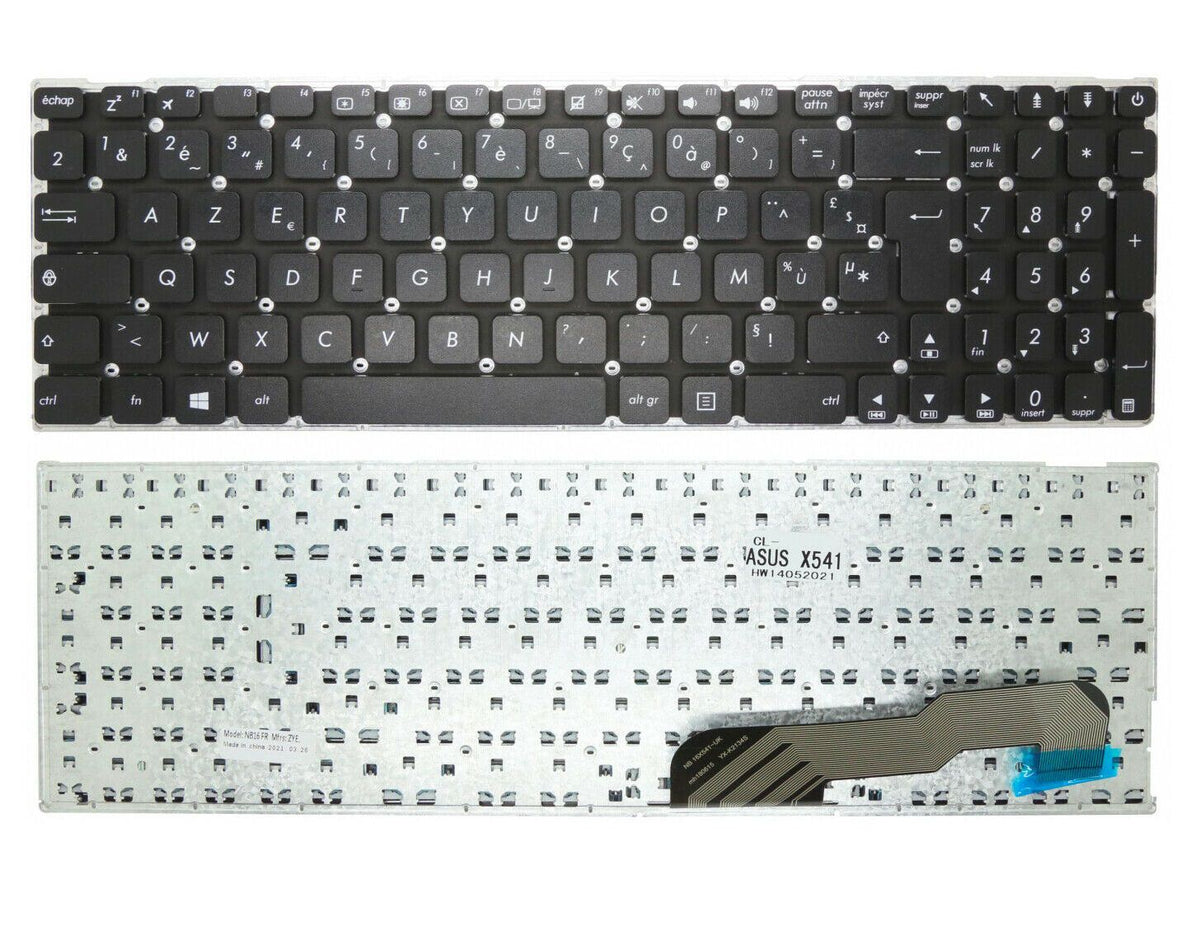 CLAVIER FRANÇAIS AZERTY POUR PC PORTABLE ASUS VIVOBOOK X541U / X541UA / X541UAK / X541UJ / X541UV / X541UVK / X541N / X541NC / X541NA