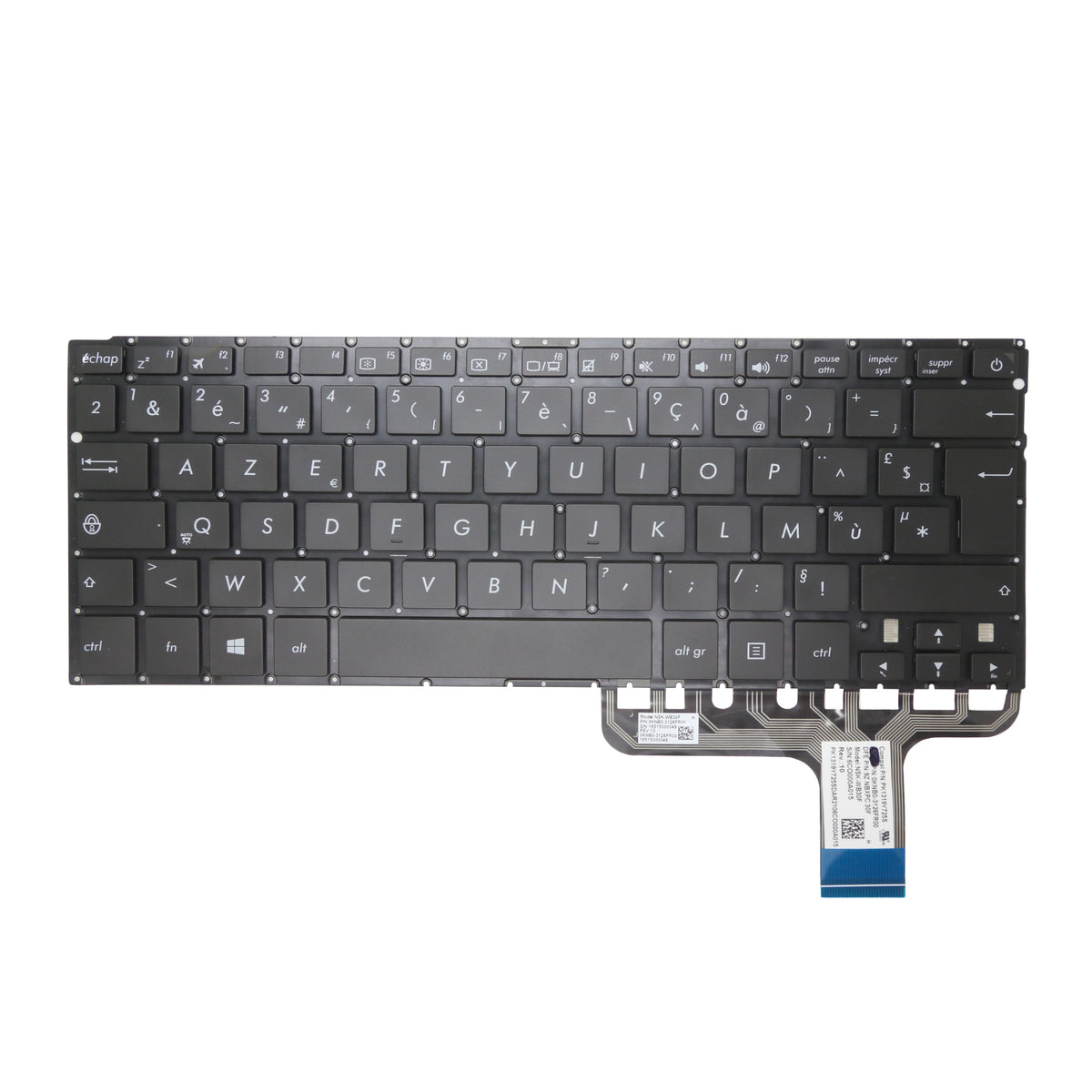 CLAVIER FRANÇAIS AZERTY POUR PC PORTABLE ASUS Zenbook UX305C / UX305CA / UX305F / UX305FA - NSK-WB30F 9Z.NBXPC.30F