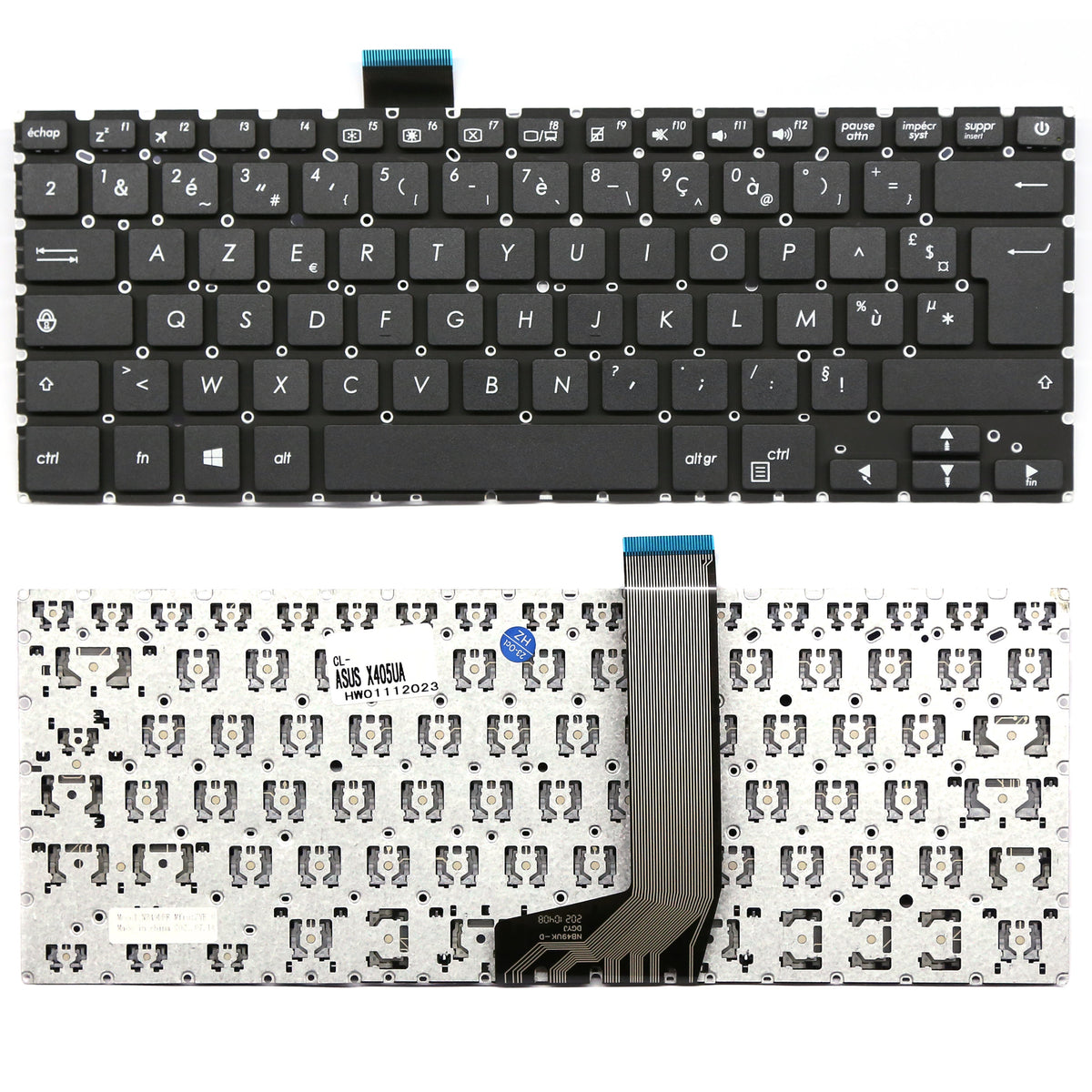 CLAVIER FRANÇAIS AZERTY POUR PC PORTABLE ASUS VIVOBOOK 14 X405 / X405U / X405UA / X405UQ / X405UR
