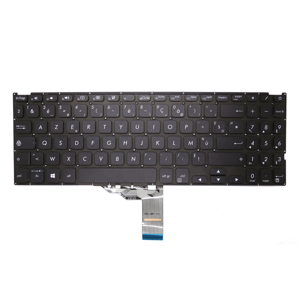 CLAVIER FRANÇAIS AZERTY POUR PC PORTABLE ASUS X512J X512JA / X512 / X512D / X512FA / X512F-1