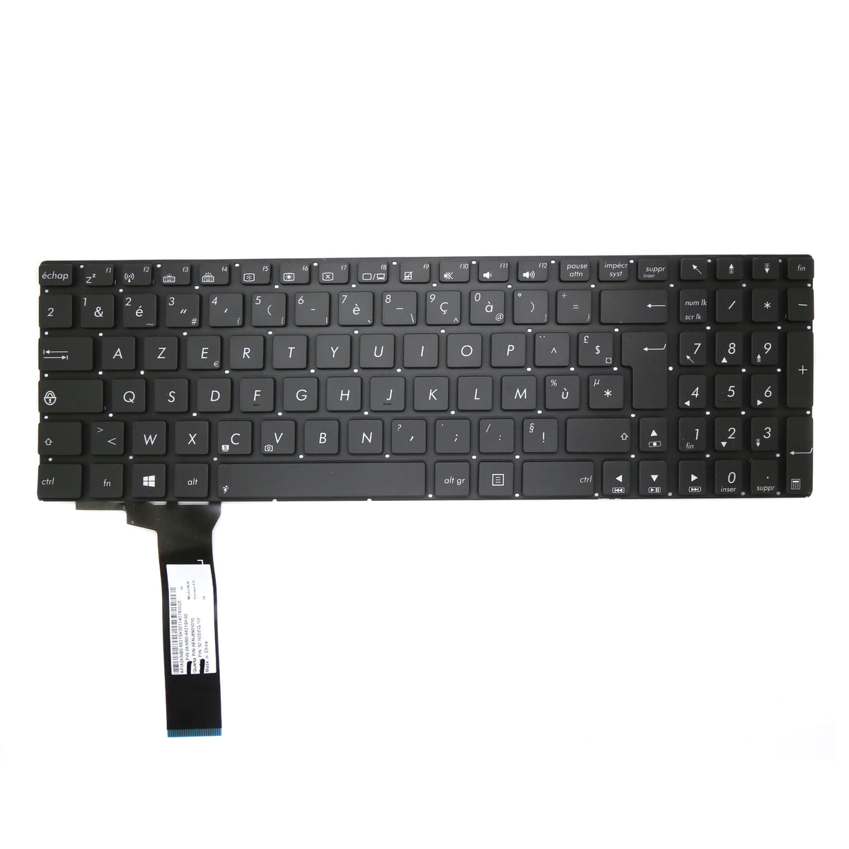 CLAVIER FRANÇAIS AZERTY POUR PC PORTABLE ASUS N56V / N56VB / N56VJ / N56VM / N56VV / N56VZ
