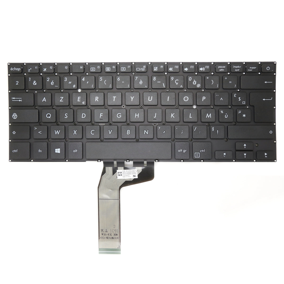 CLAVIER FRANÇAIS AZERTY POUR PC PORTABLE ASUS S410U / S410UA / S410UF / S410UN / S410UQ - NSK-WJ8SB / 9Z.NDASB.80F / 0KNB0-F124FR00-1