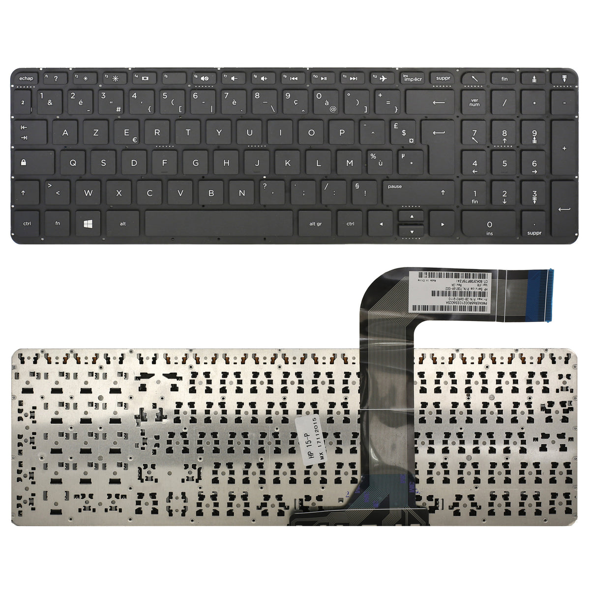 CLAVIER FRANÇAIS AZERTY POUR PC PORTABLE HP PAVILION 15-P / 17-F SERIES - V140646EK1 / 774833-051