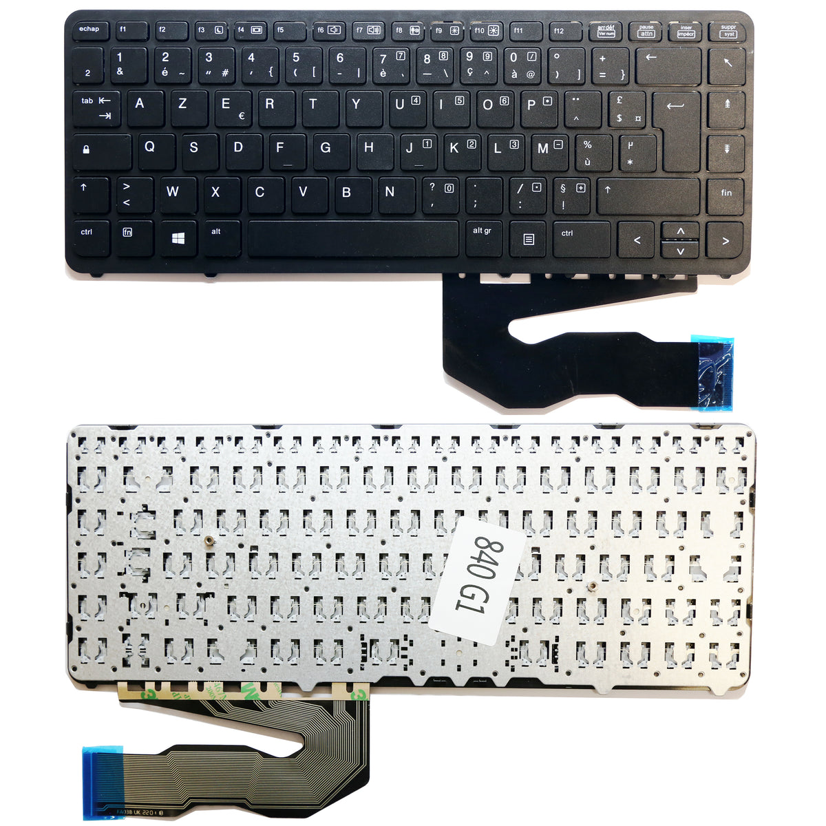 CLAVIER FRANÇAIS AZERTY POUR PC PORTABLE HP ELITEBOOK 740 G1 / 740 G2 / 745 G1 / 750 G1 / 840 G2 / 850 G2