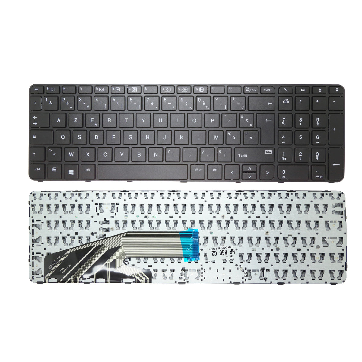 CLAVIER FRANÇAIS AZERTY POUR PC PORTABLE HP PROBOOK 650 G2 / 655 G2-1