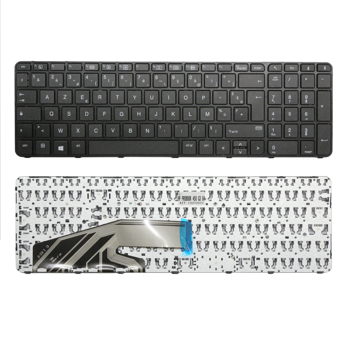 CLAVIER FRANÇAIS AZERTY POUR PC PORTABLE HP PROBOOK 450 G3 / 455 G3 / 470 G3