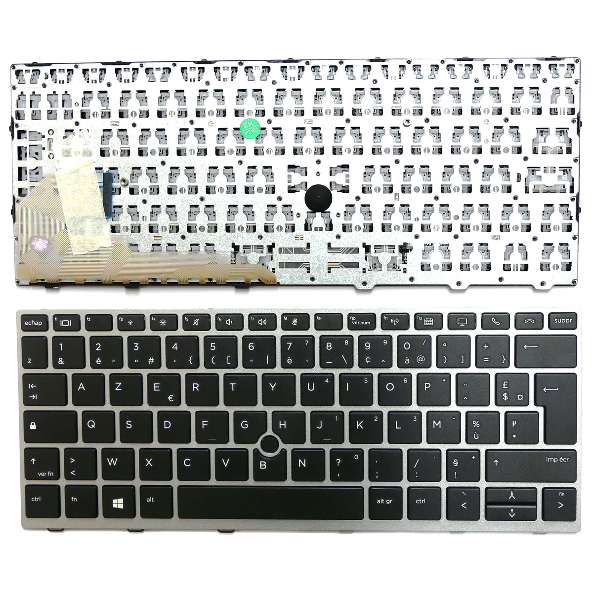 CLAVIER FRANÇAIS AZERTY POUR PC PORTABLE HP ELITEBOOK 830 G5 / 830 G6 / 735 G5 / 735 G6 / 836 G5 - L07675-051 / L15500-051-1